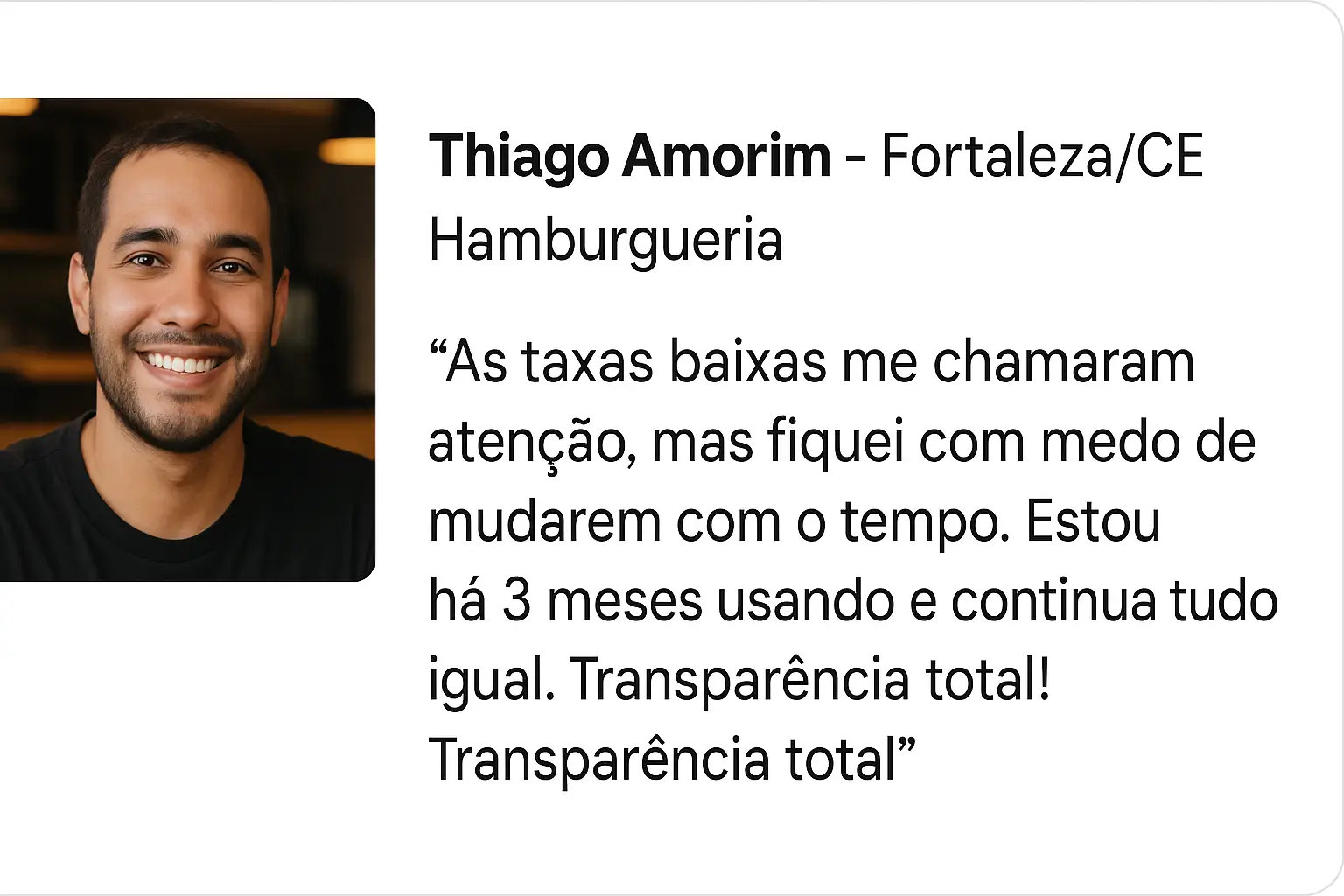 Depoimento cliente PagBank
